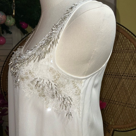 French Connection NWT Beaded Beaded & Sequined Tank Size 0 - Picture 10 of 16